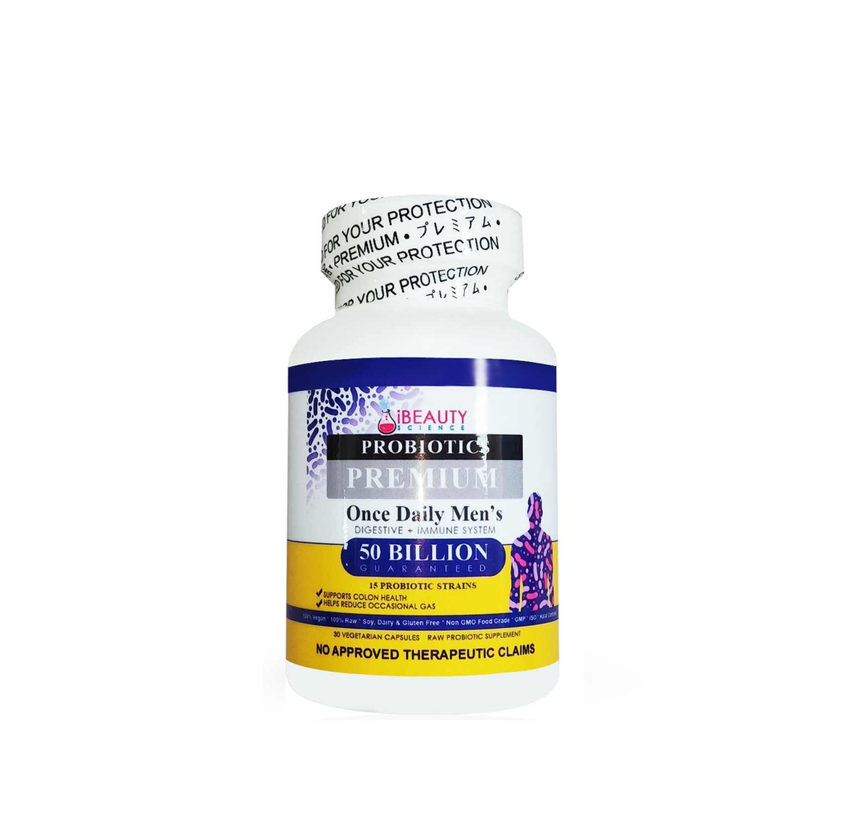 iBeauty Science Lab Probiotics For Men 30 Vegetarian Capsule 1 Bottle